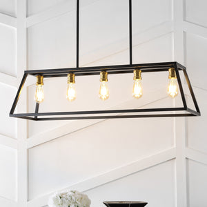 Floyd 5-Light Bohemian Farmhouse Iron Adjustable LED Pendant