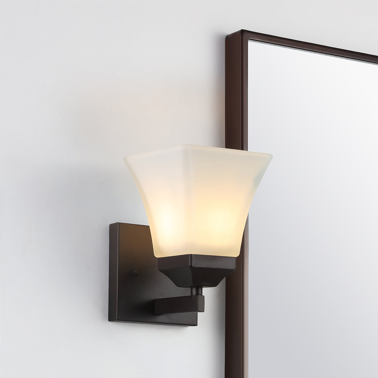 Staunton 1-Light Iron/Glass Modern Cottage LED Vanity Light