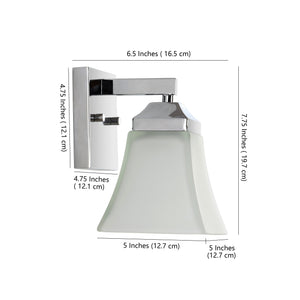 Staunton 1-Light Iron/Glass Modern Cottage LED Vanity Light