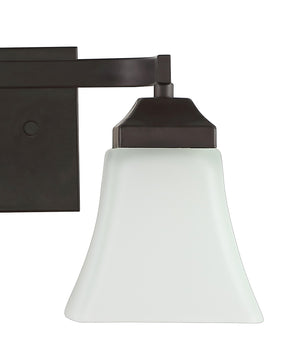 Staunton 2-Light Iron/Glass Modern Cottage LED Vanity Light