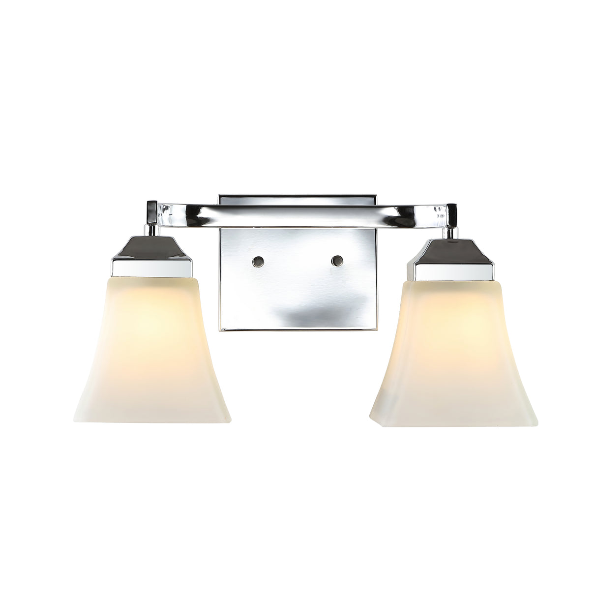 Staunton 2-Light Iron/Glass Modern Cottage LED Vanity Light