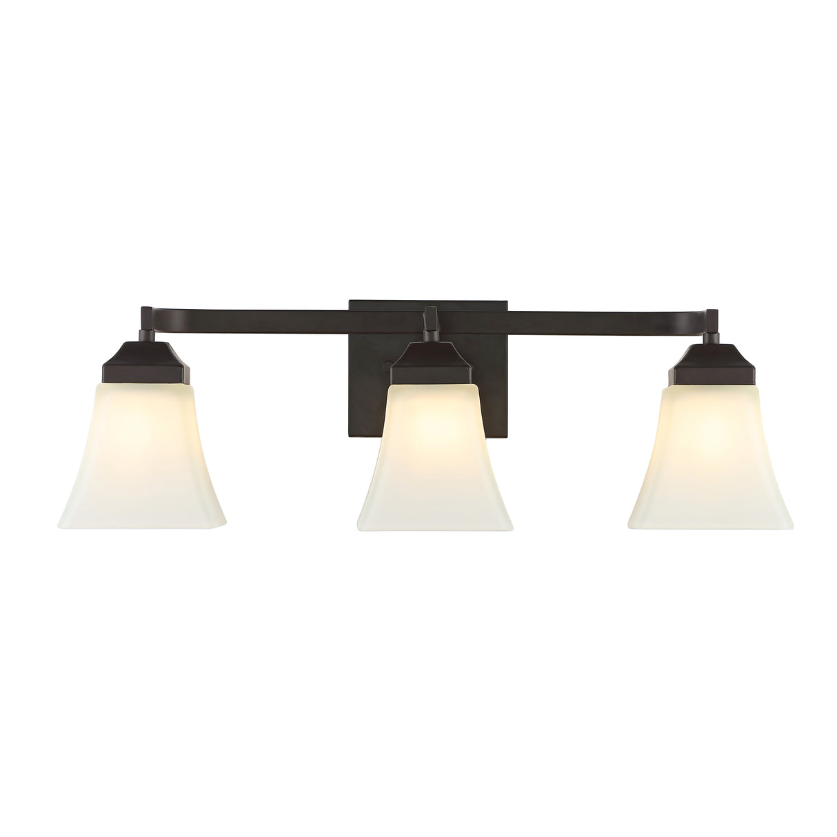 Staunton 3-Light Iron/Glass Modern Cottage LED Vanity Light