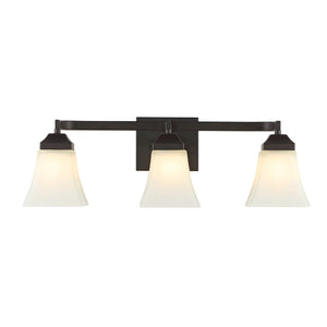 Staunton 3-Light Iron/Glass Modern Cottage LED Vanity Light