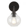 Sandrine 1-Light Iron/Seeded Glass Cottage Rustic LED Vanity Light