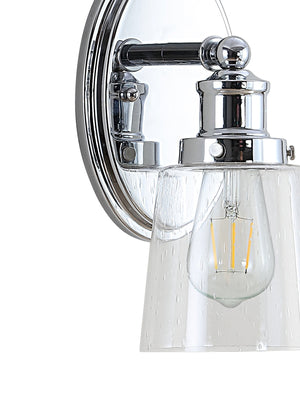 Beverly 1-Light Iron/Seeded Glass Classic Cottage LED Vanity Light