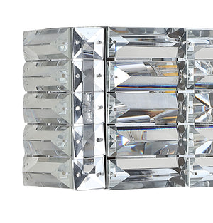 Evelyn 1-Light Iron/Crystal Glam Modern LED Vanity Light