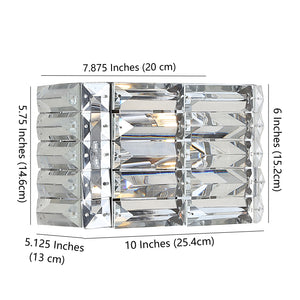 Evelyn 1-Light Iron/Crystal Glam Modern LED Vanity Light