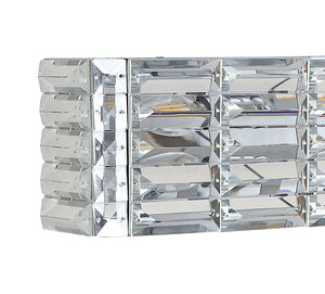 Evelyn 2-Light Iron/Crystal Glam Modern LED Vanity Light