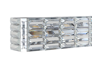 Evelyn 4-Light Iron/Crystal Glam Modern LED Vanity Light