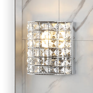 Clara 1-Light Metal/Crystal Classic Glam LED Vanity Light