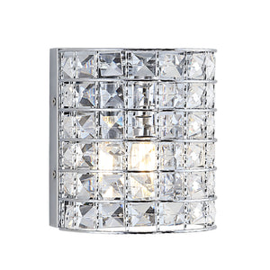 Clara-1-Light-Metal/Crystal-Classic-Glam-LED-Vanity-Light-Bathroom-Vanity-Lights