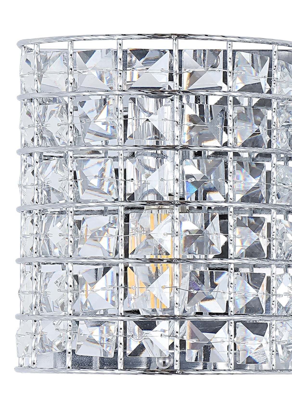 Clara 2-Light Metal/Crystal Classic Glam LED Vanity Light