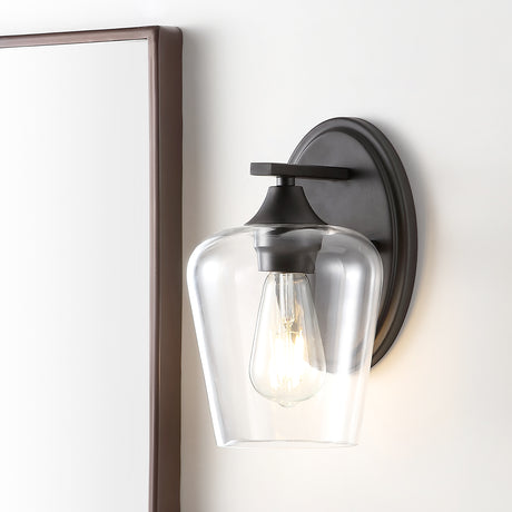 Jayne-1-Light-Iron/Glass-Cottage-Rustic-LED-Vanity-Light-Bathroom-Vanity-Lights