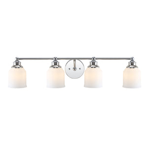 Lydia-4-Light-Iron/Frosted-Glass-Farmhouse-Cottage-LED-Vanity-Light-Bathroom-Vanity-Lights
