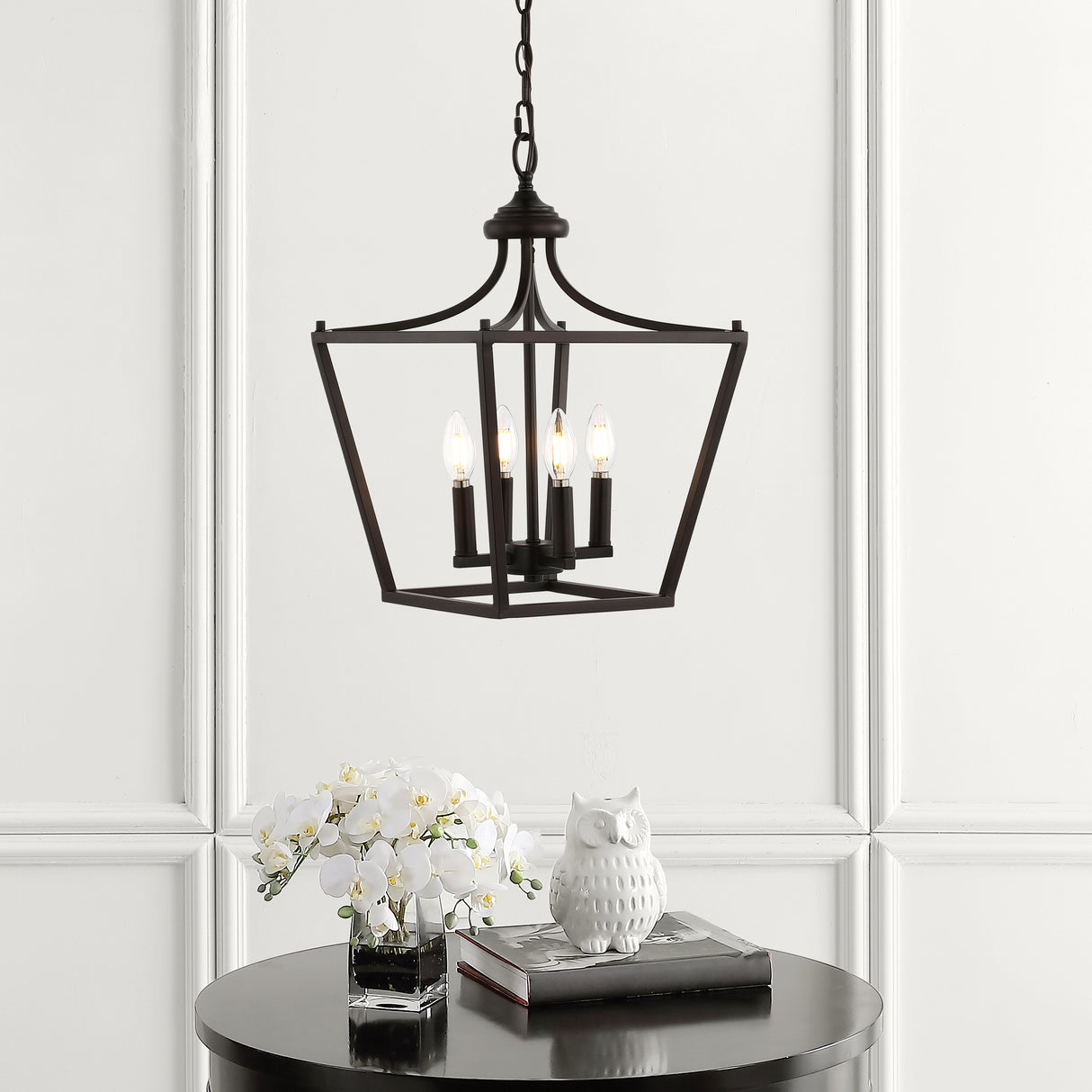 Camden 4-Light Iron Classic Midcentury Pendant Lantern
