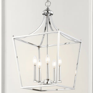 Camden 5-Light Iron Classic Midcentury Pendant Lantern