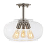Lina-3-Light-Modern-Industrial-Iron/Seeded-Glass-LED-Semi-Flush-Mount-Flush-Mounts
