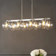 Julian-8-Light-Farmhouse-Bohemian-Iron/Glass-Linear-LED-Pendant-Pendants