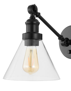 Cowie Iron/Glass Adjustable LED Wall Sconce