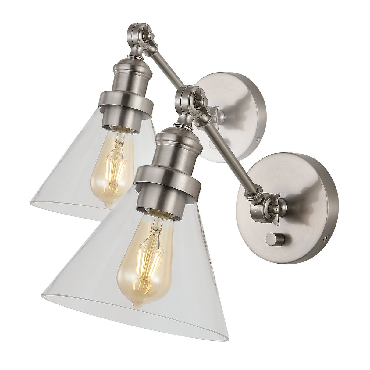 Cowie-Iron/Glass-Adjustable-LED-Wall-Sconce-Wall-Sconces