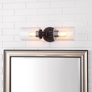 Jules-Cylinder-2-Light-Iron/Seeded-Glass-Farmhouse-Contemporary-LED-Wall-Sconce-Bathroom-Vanity-Lights