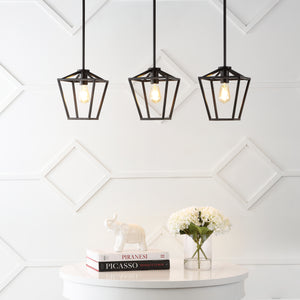 Grace 3-Light Industrial Farmhouse Iron Linear LED Pendant