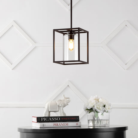 Quinn-1-Light-Industrial-Farmhouse-Iron/Glass-LED-Pendant-Pendants