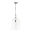 Matilda-1-Light-Industrial-Designer-Iron/Dimple-Glass-Dome-LED-Pendant-Pendants