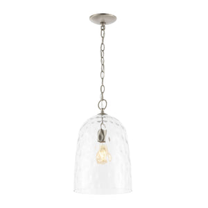 Matilda-1-Light-Industrial-Designer-Iron/Dimple-Glass-Dome-LED-Pendant-Pendants