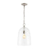 Matilda-1-Light-Industrial-Designer-Iron/Dimple-Glass-Dome-LED-Pendant-Pendants