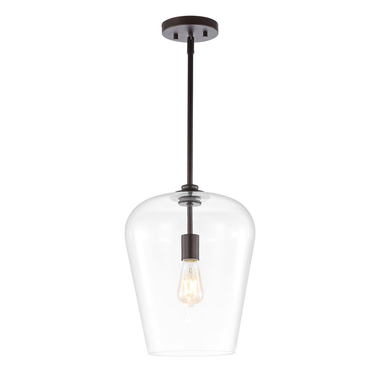 Hayes-1-Light-Industrial-Farmhouse-Iron/Glass-LED-Pendant-Pendants