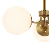 Olivier 3-light bohemian farmhouse iron/frosted glass led semi flush mount