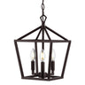 Ojai 3-Light Iron Classic Modern Pagoda LED Pendant Lantern