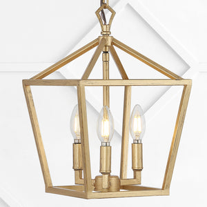 Ojai 3-Light Iron Classic Modern Pagoda LED Pendant Lantern