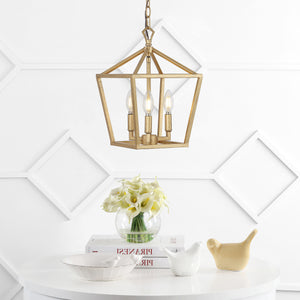 Ojai 3-Light Iron Classic Modern Pagoda LED Pendant Lantern
