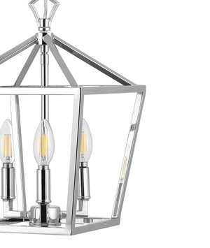 Ojai 3-Light Iron Classic Modern Pagoda LED Pendant Lantern
