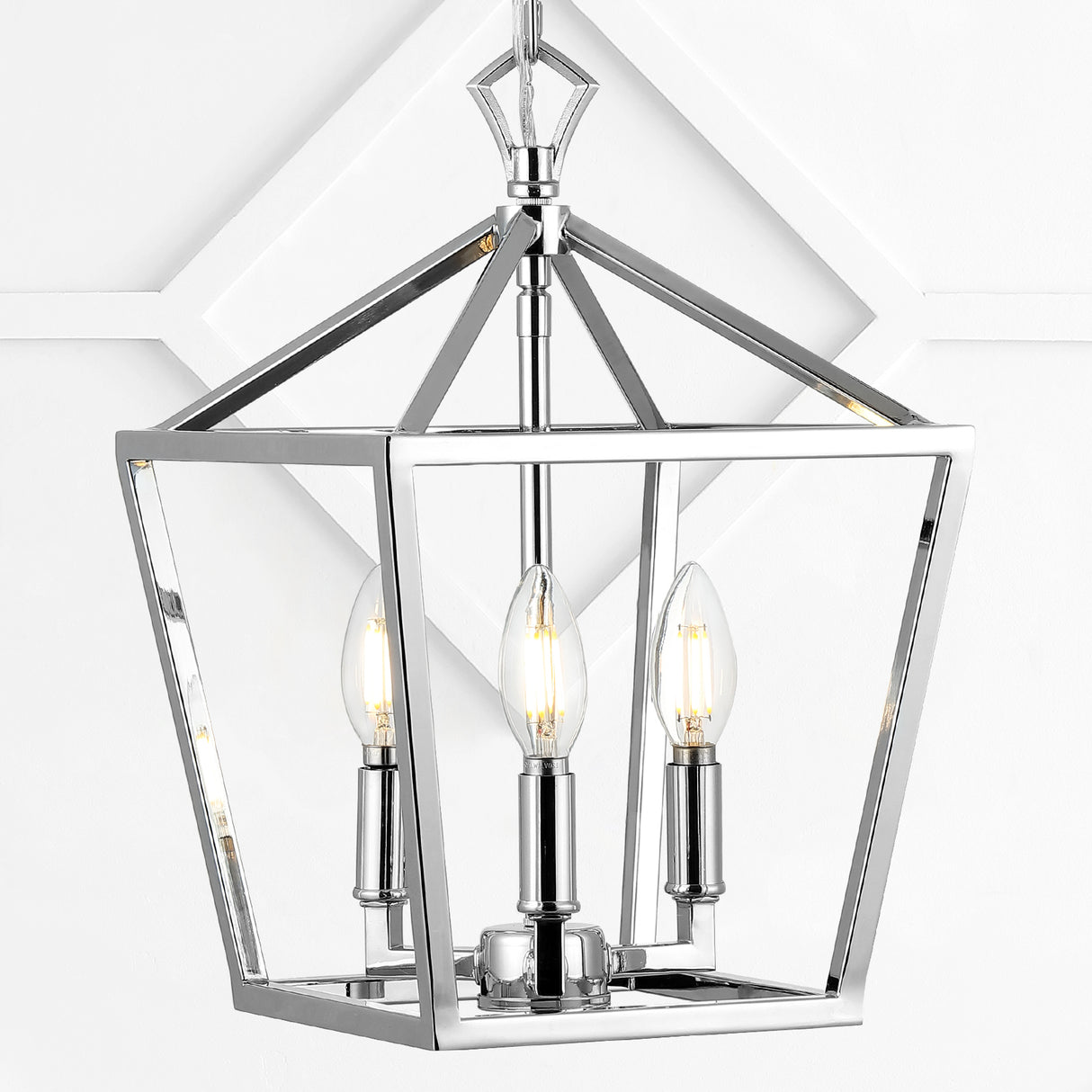 Ojai 3-Light Iron Classic Modern Pagoda LED Pendant Lantern