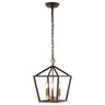 Ojai 3-Light Iron Classic Modern Pagoda LED Pendant Lantern