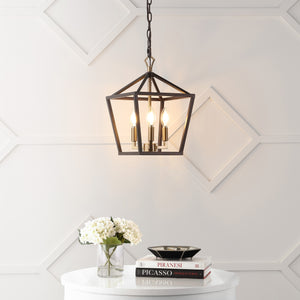 Ojai 3-Light Iron Classic Modern Pagoda LED Pendant Lantern