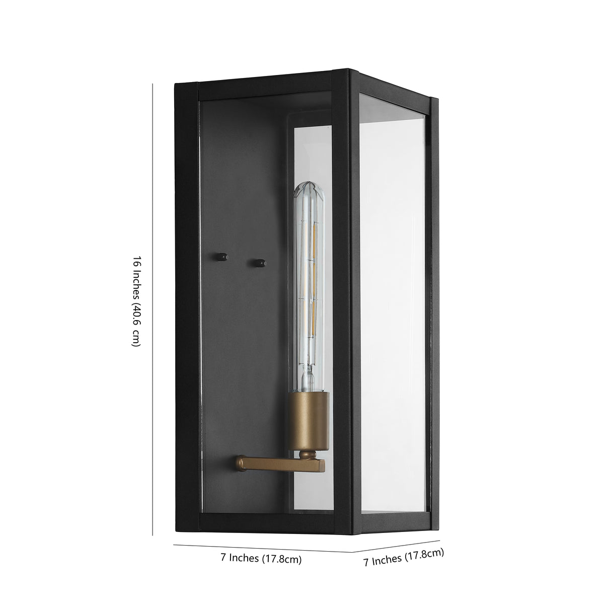 Berlin 1-Light Iron/Glass Modern Industrial LED Outdoor Sconce