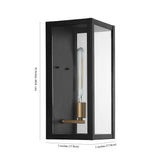 Berlin 1-Light Iron/Glass Modern Industrial LED Outdoor Sconce