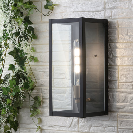 Berlin 1-Light Iron/Glass Modern Industrial LED Outdoor Sconce