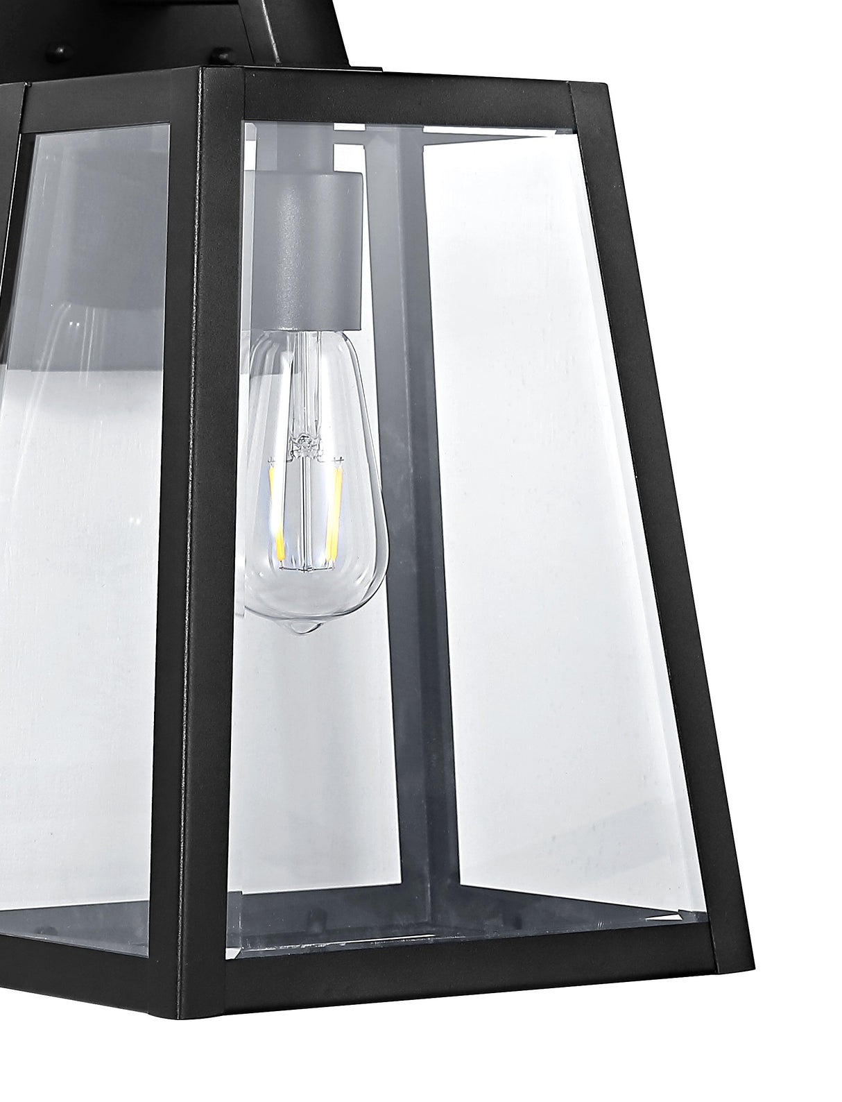 Pasadena Iron/Glass Modern Industrial Angled LED Outdoor Sconce