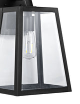 Pasadena Iron/Glass Modern Industrial Angled LED Outdoor Sconce