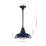 Jasper 1-Light Farmhouse Industrial Indoor/Outdoor Iron LED Pendant