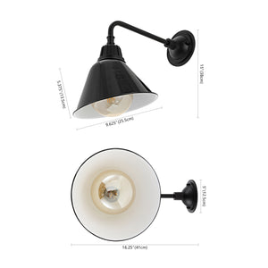 Croydon 1-Light Farmhouse Industrial Indoor/Outdoor Iron LED Gooseneck Arm Outdoor Sconce