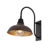 Stanley 1-Light Farmhouse Industrial Indoor/Outdoor Iron LED Gooseneck Arm Outdoor Sconce