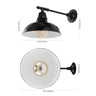 Wallace 1-Light Farmhouse Industrial Indoor/Outdoor Iron LED Victorian Arm Outdoor Sconce