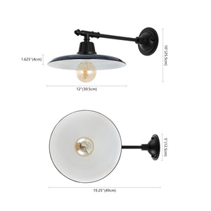 Bonner 1-Light Farmhouse Industrial Indoor/Outdoor Iron LED Victorian Arm Outdoor Sconce