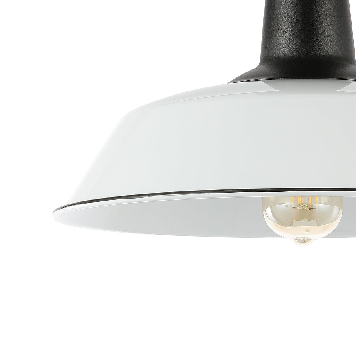 Camila 1-Light Classic Industrial Indoor/Outdoor Iron LED Semi Flush Mount